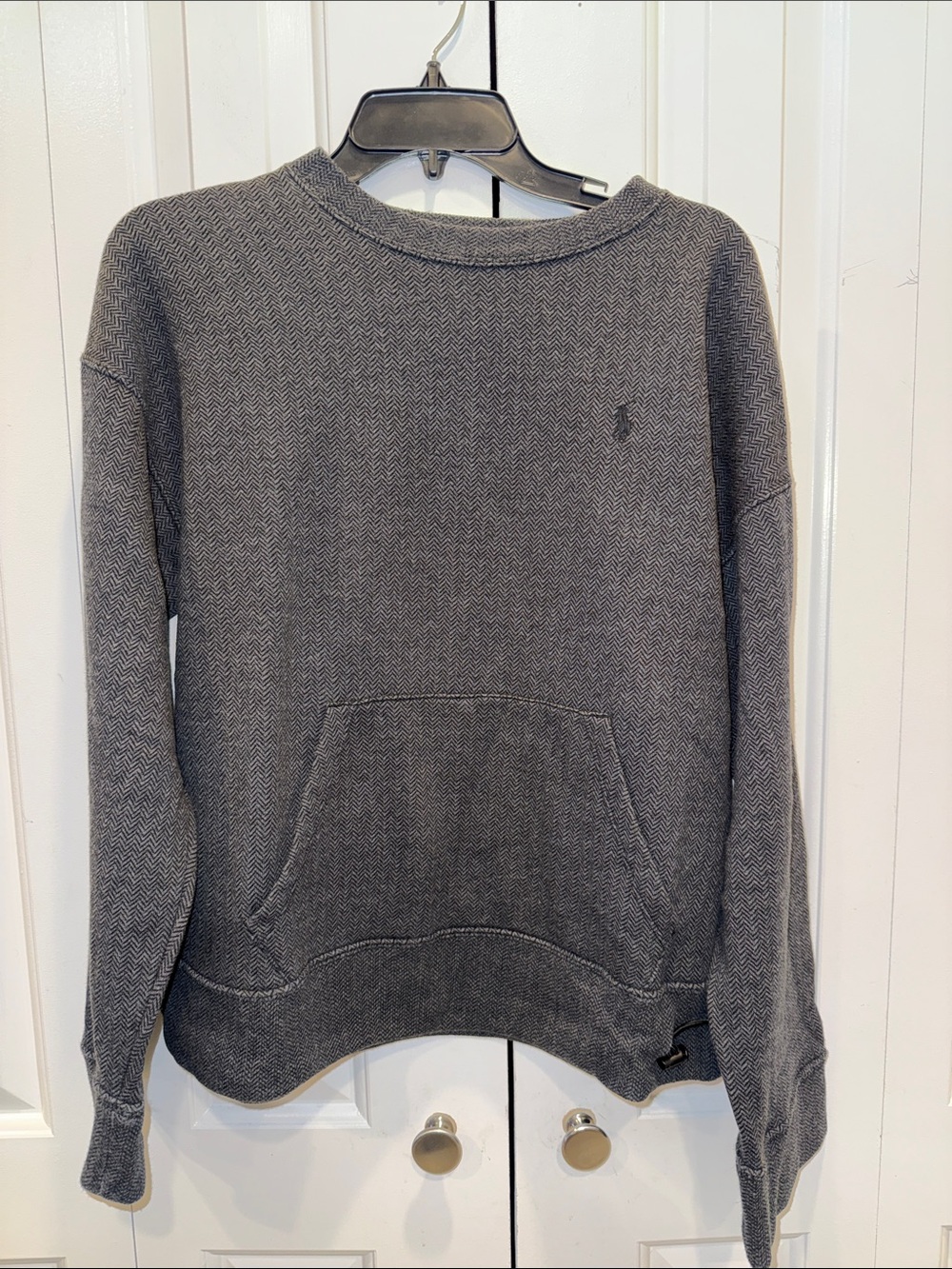Men's Gray Crewneck Sweater Pullover